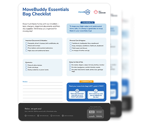 A photo of the movebuddy essentials checklist