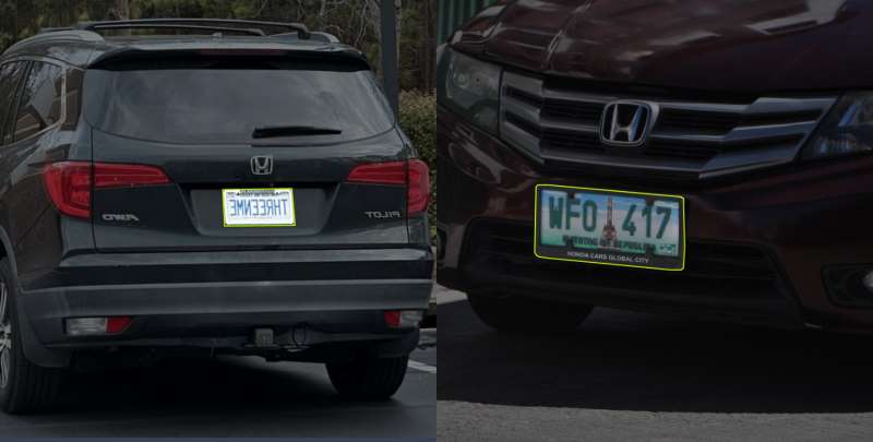 License plate car dataset