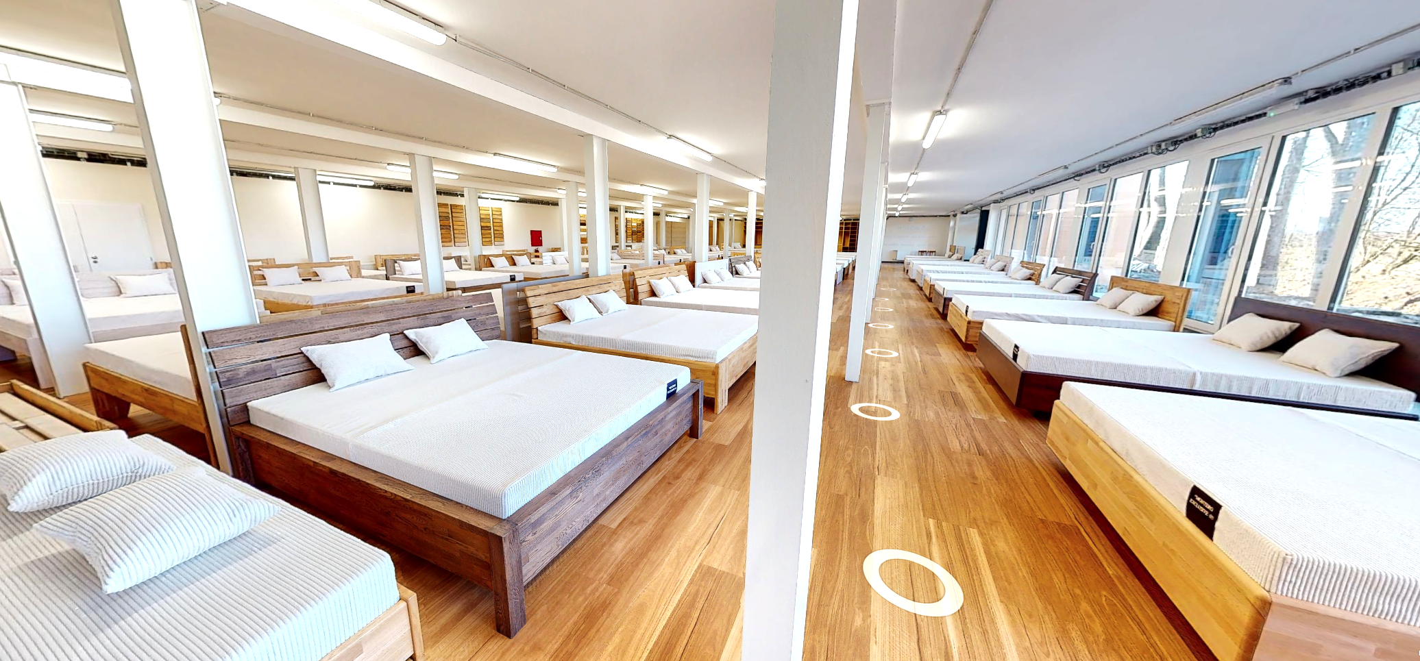 A beautiful wooden bed