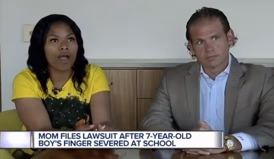 Detroit mom wants answers after 7-year-old son has part of his finger severed at school