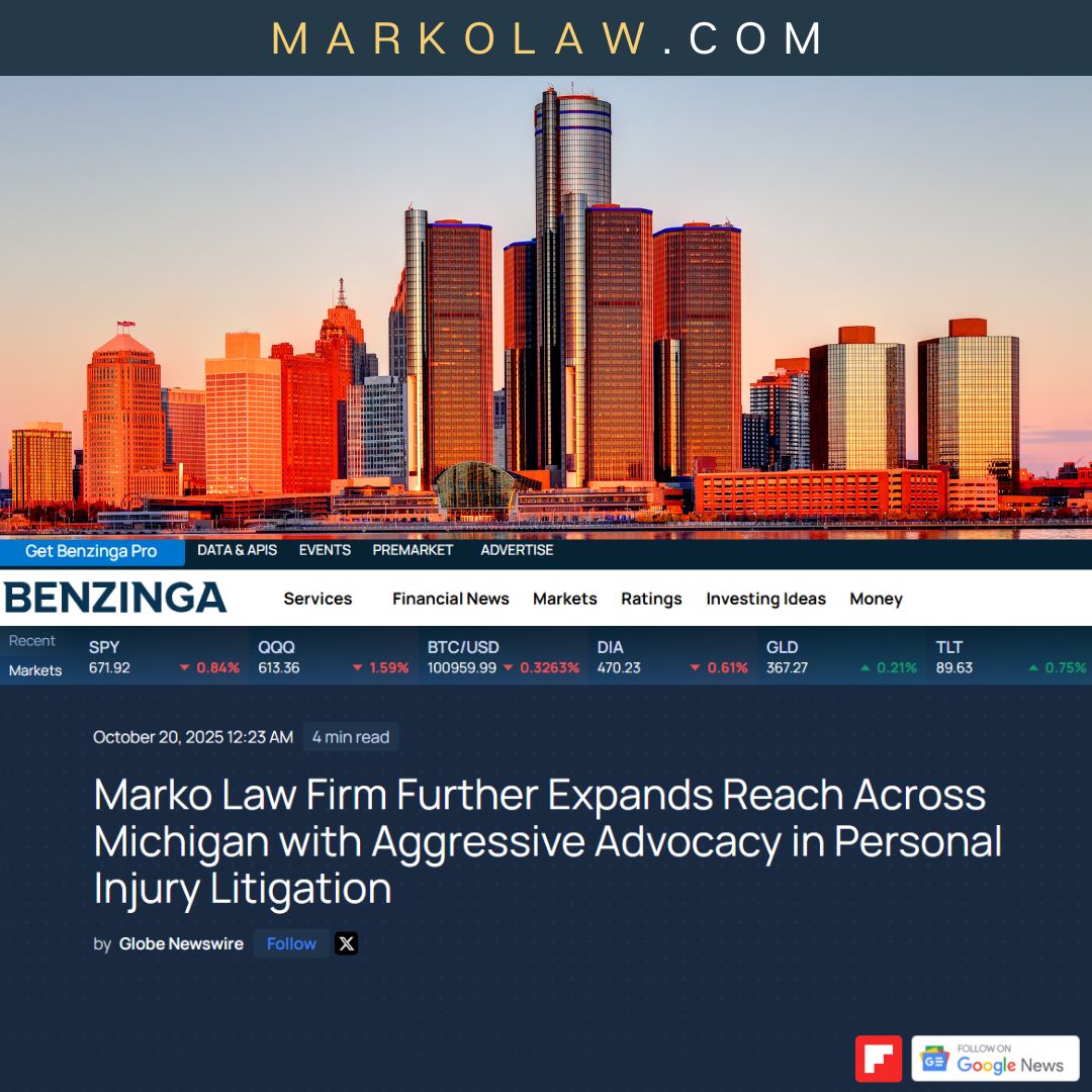 Marko Law Firm Further Expands Reach Across Michigan with Aggressive Advocacy in Personal Injury Litigation
