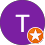 A white T in a purple circle with a star in the bottom right showing Trinity is a Google Local Guide