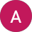 A profile image of a white letter A in a red circle