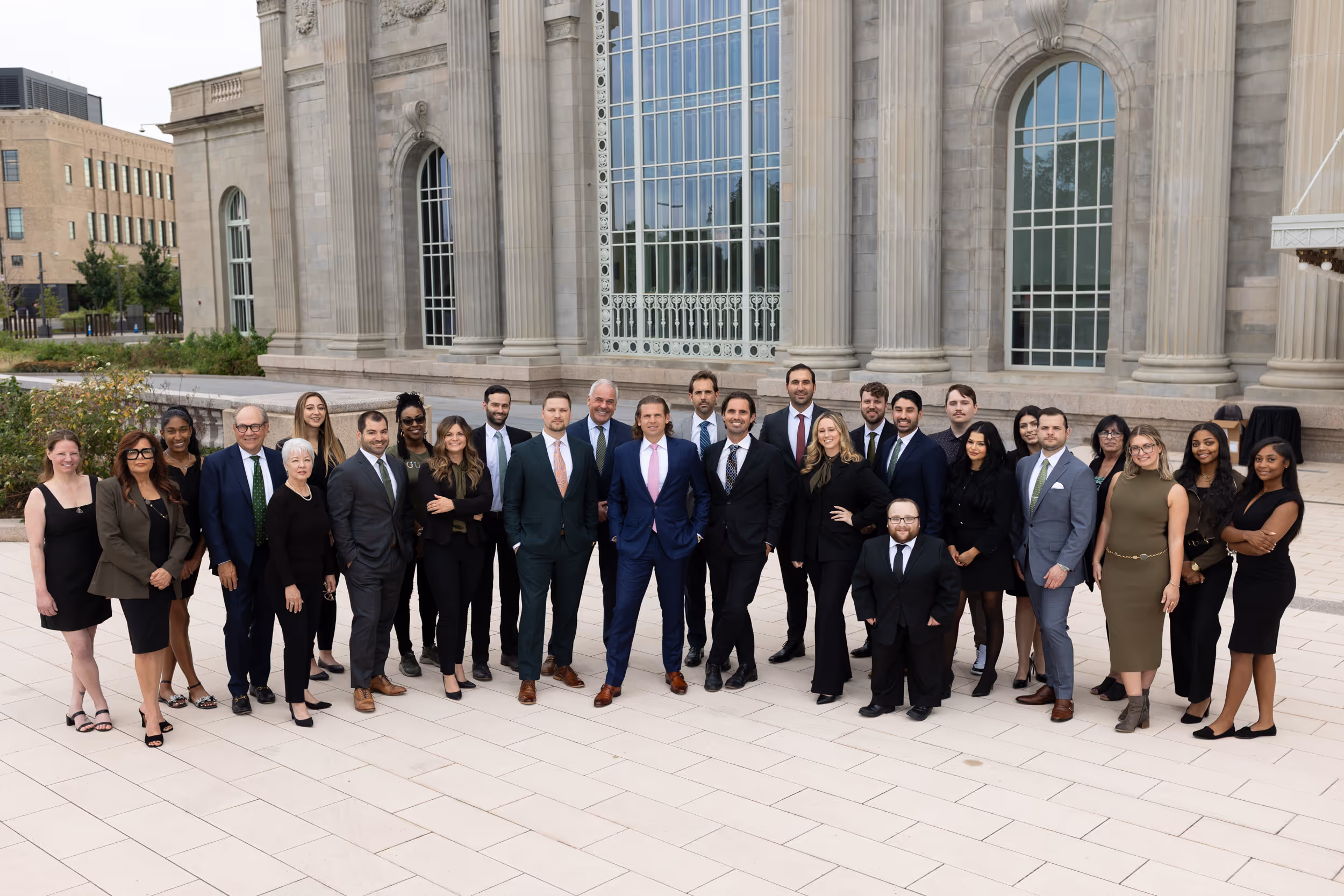 A formal legal consultation between a Detroit attorney and a client