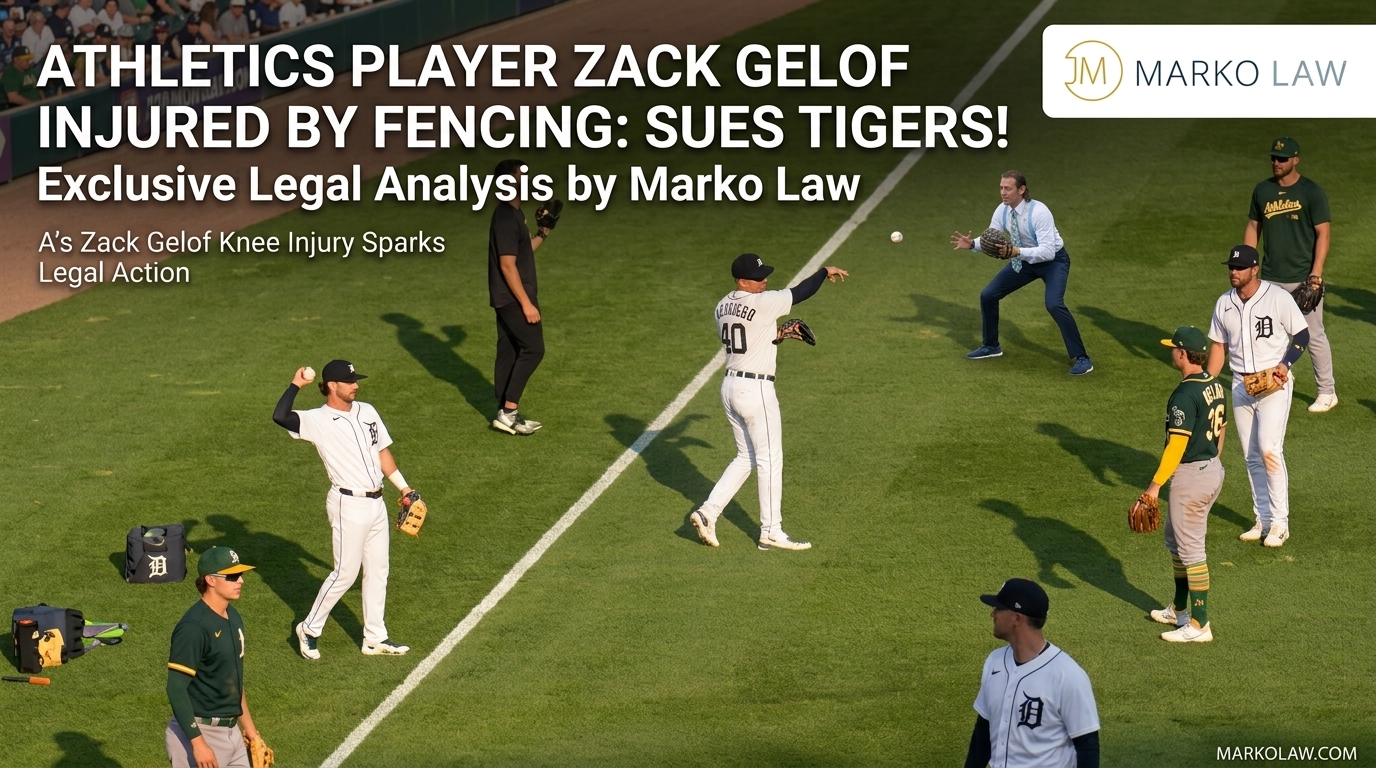 Athletics player Zack Gelof hurt his knee on fencing at Comerica Park. Now he's suing the Tigers.