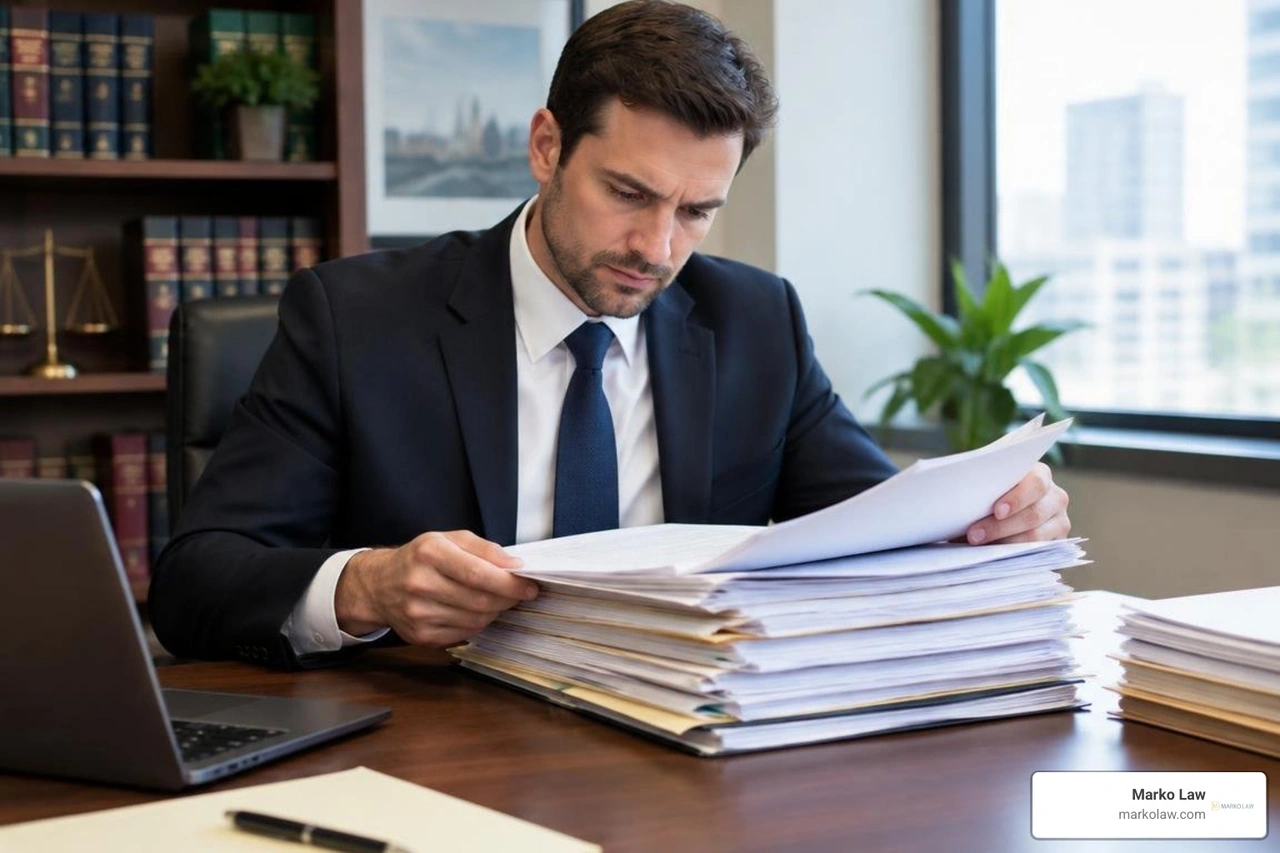 attorney reviewing complex hospital records and medical charts attorney reviewing complex hospital records and medical charts