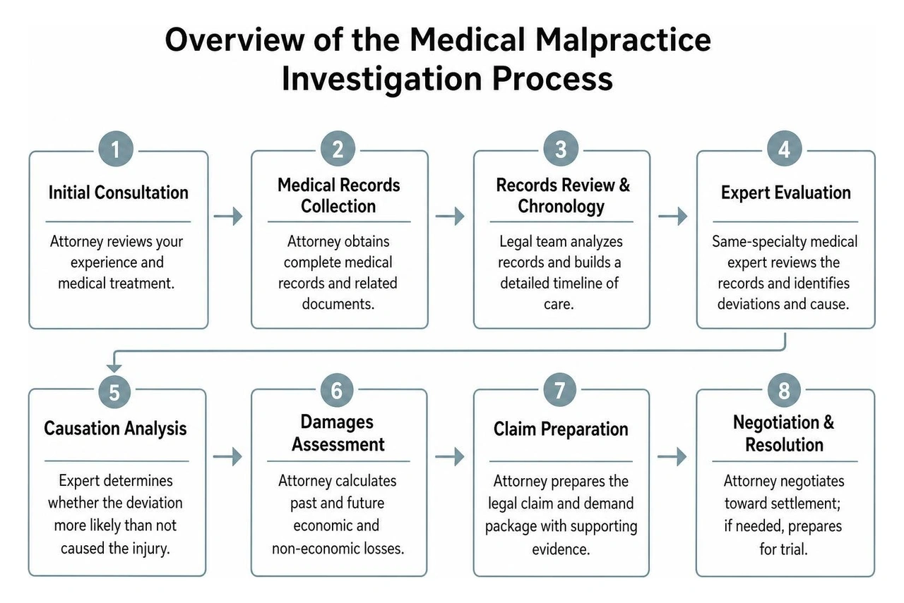 overview of the medical malpractice investigation process overview of the medical malpractice investigation process