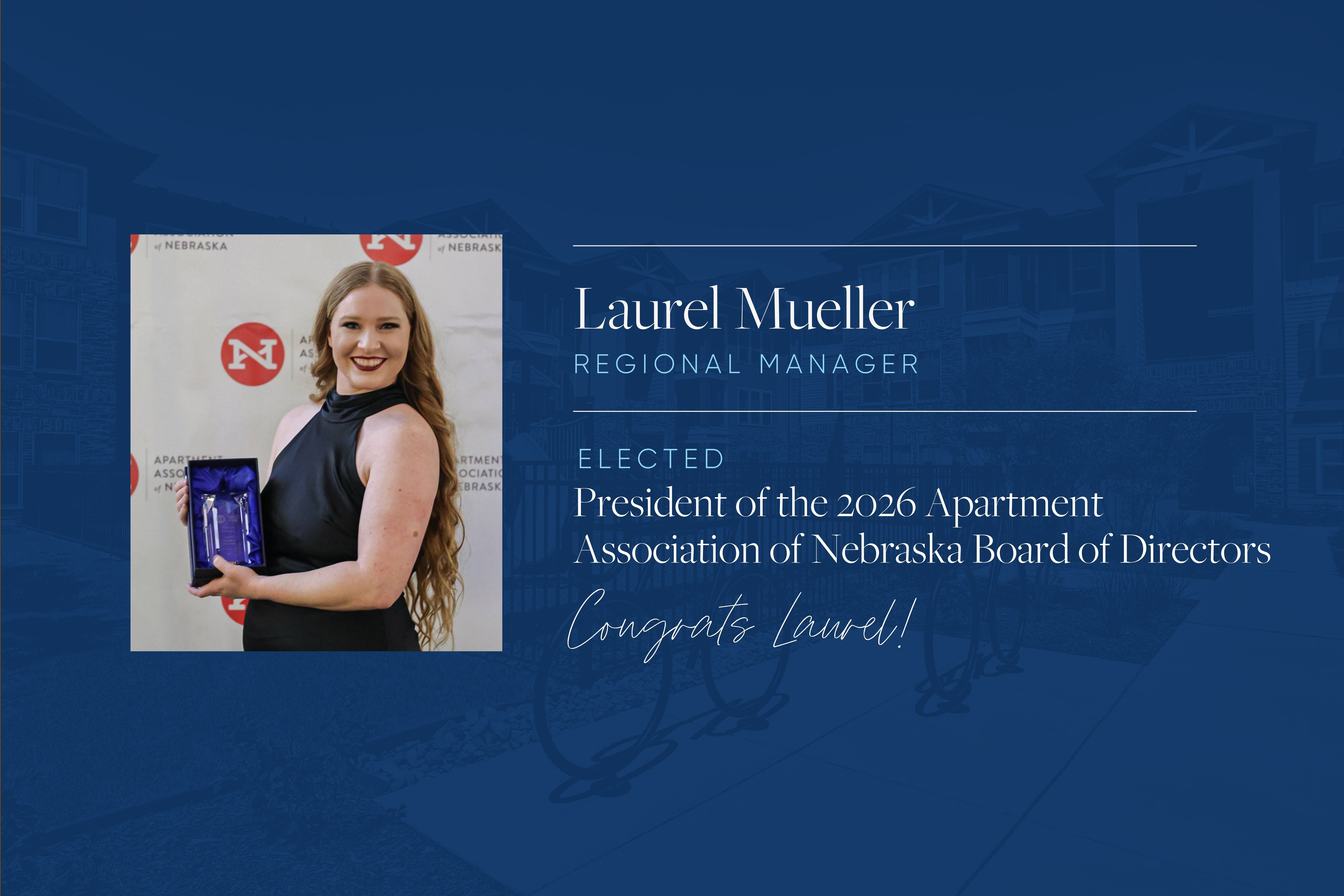 Asset Living’s Laurel Mueller Named President of the 2026 Apartment Association of Nebraska Board of Directors