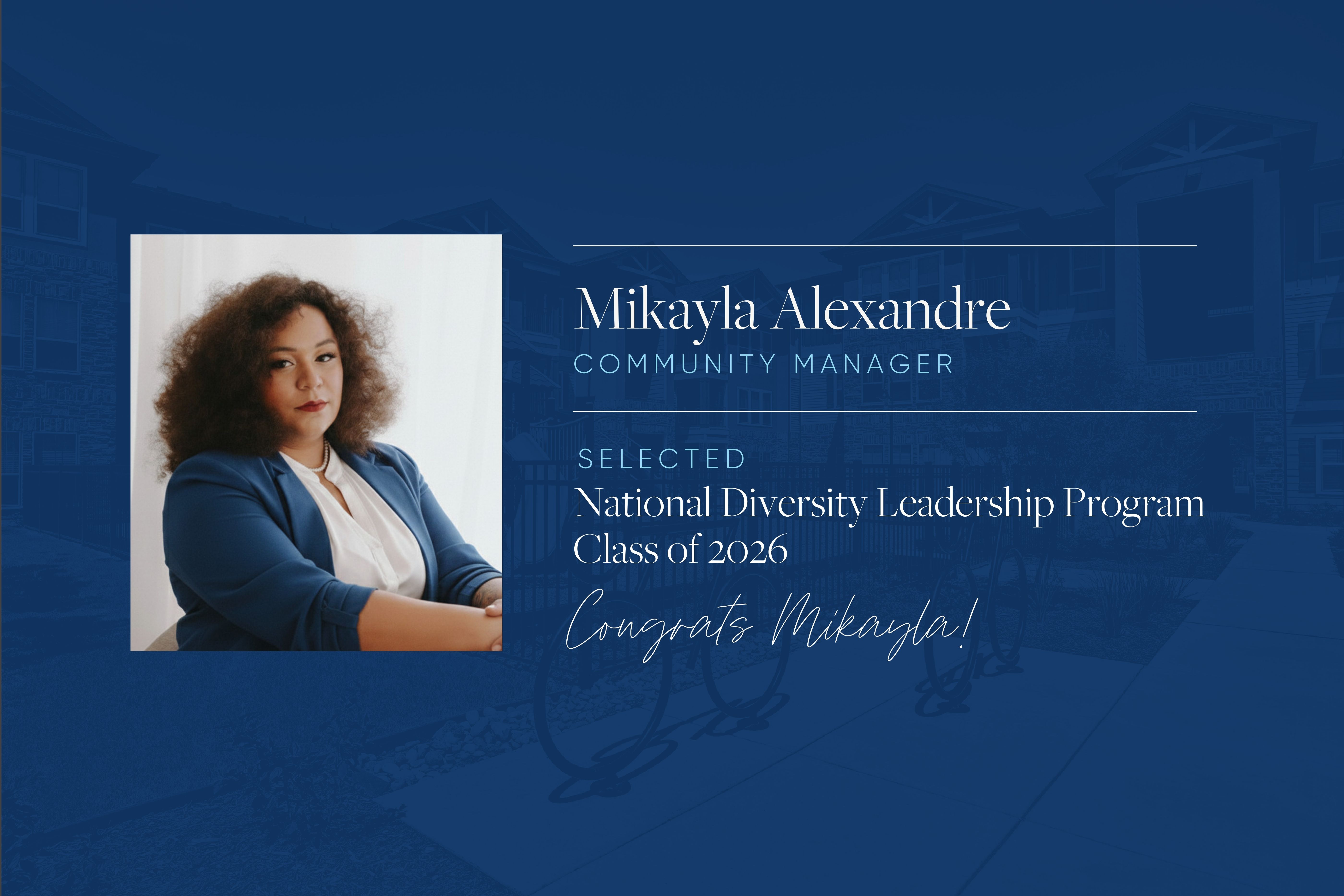 Asset Living’s Mikayla Alexandre Selected for National Diversity Leadership Program 