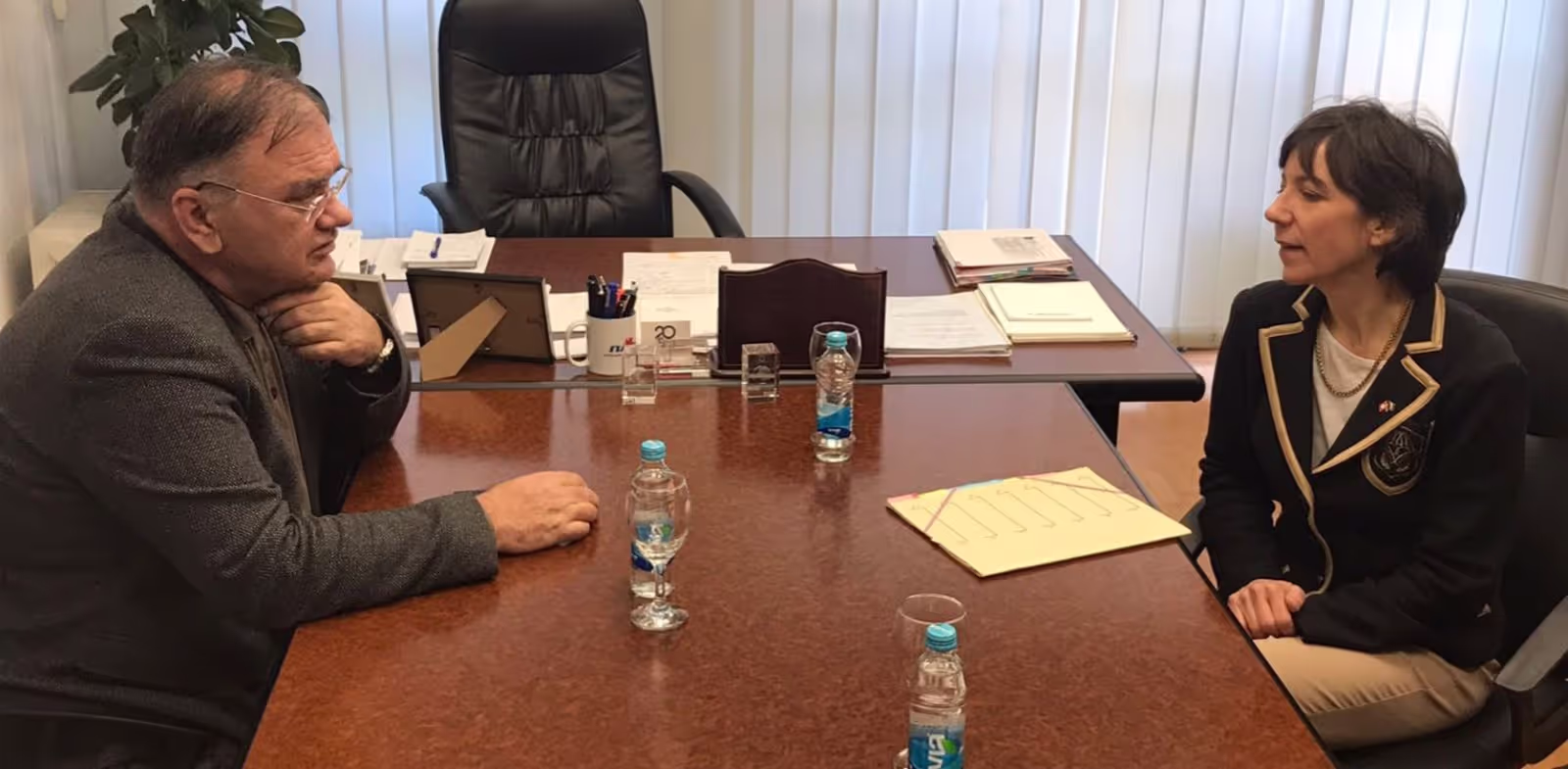 Иванић са амбасадорком Швајцарске: Криза ће потрајати, а штету трпе грађани