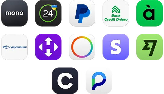 a group of icons on a black background