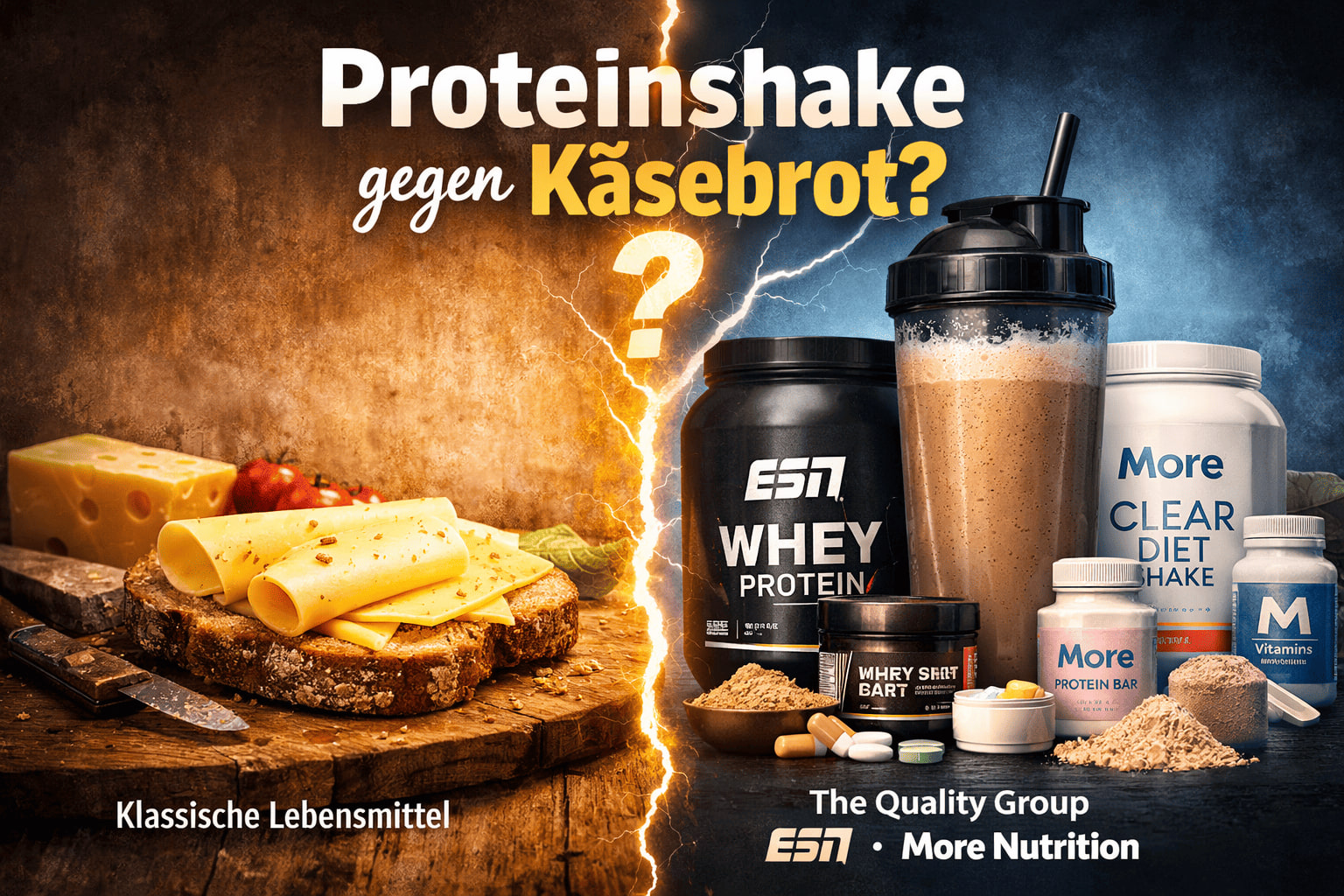 Proteinshake gegen Käsebrot 
