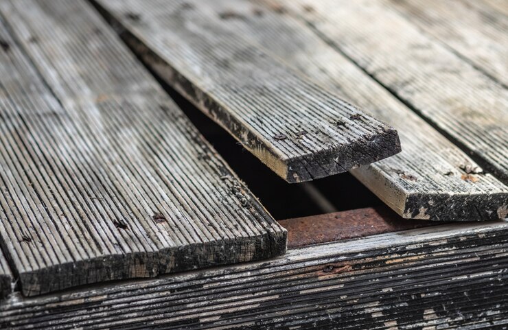 damaged deck