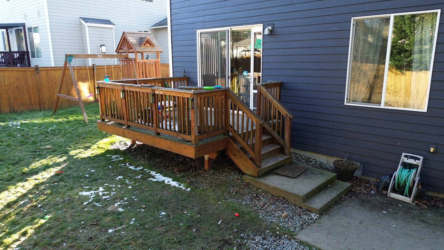 Premium Deck Construction – Lake Stevens Before