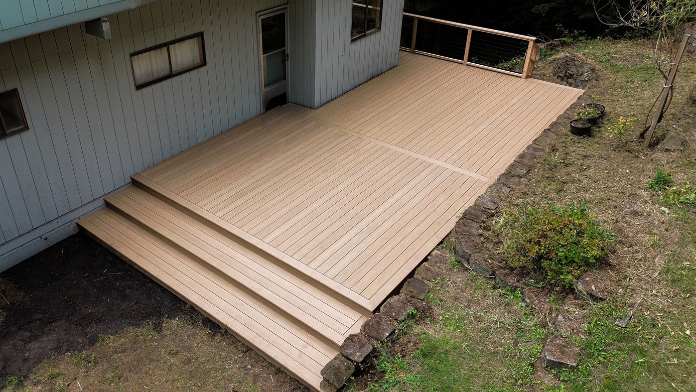 Full Camano Hillside Deck Rebuild After