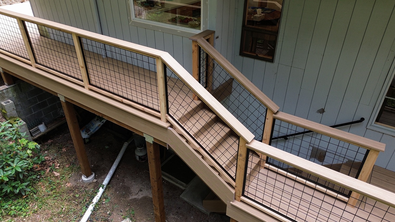 Full Camano Hillside Deck Rebuild After