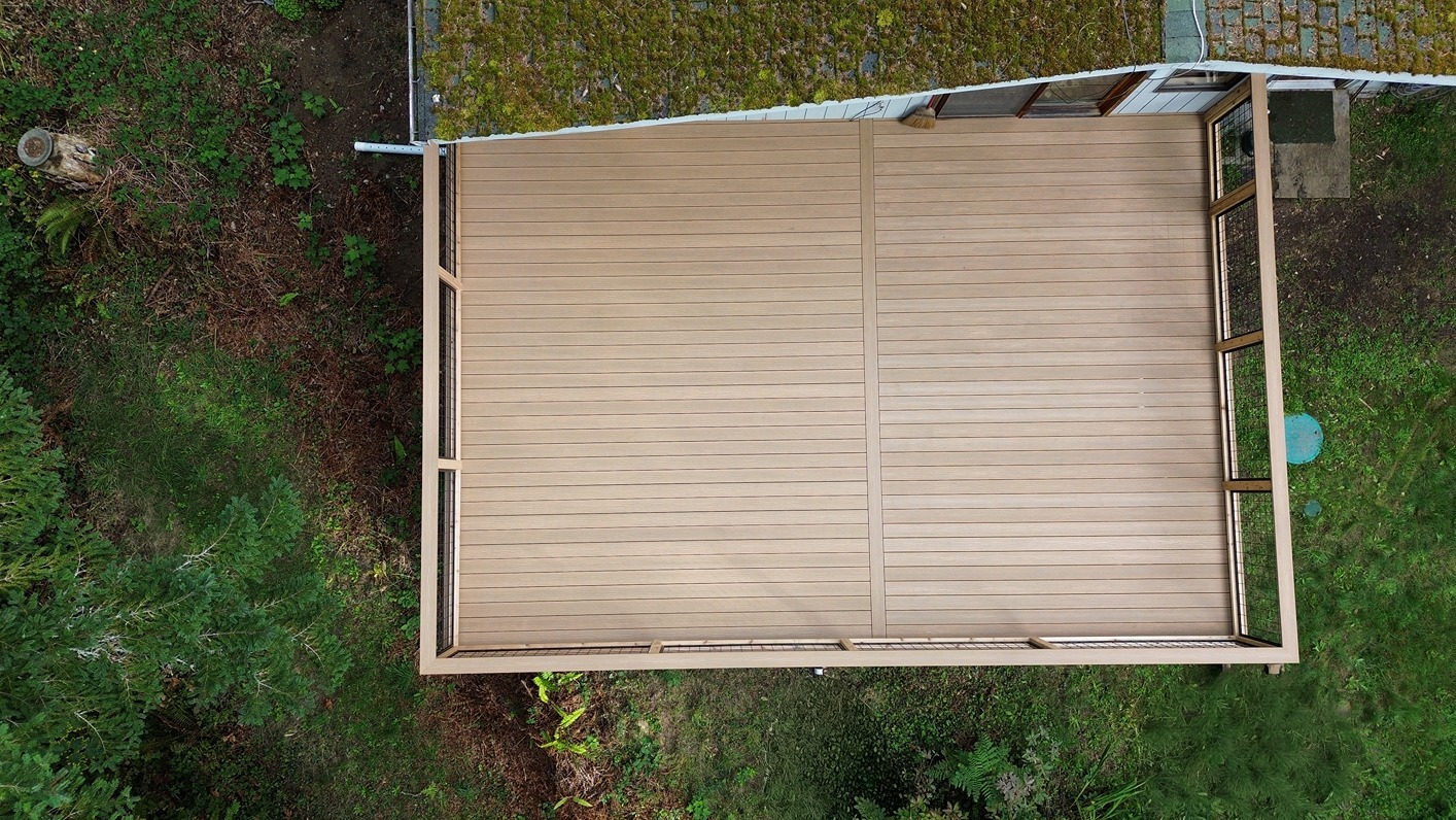 Full Camano Hillside Deck Rebuild After