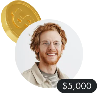 Man with eyeglass smiling