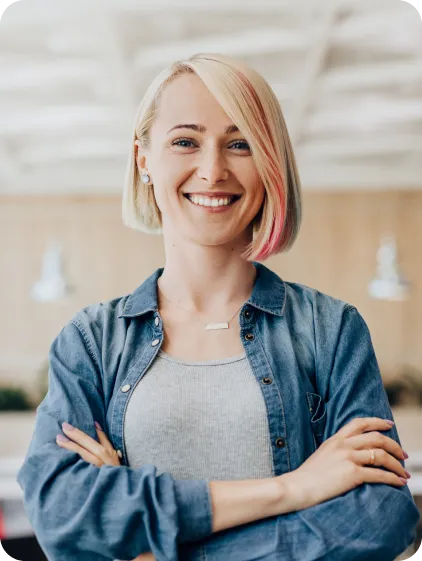 Woman smiling