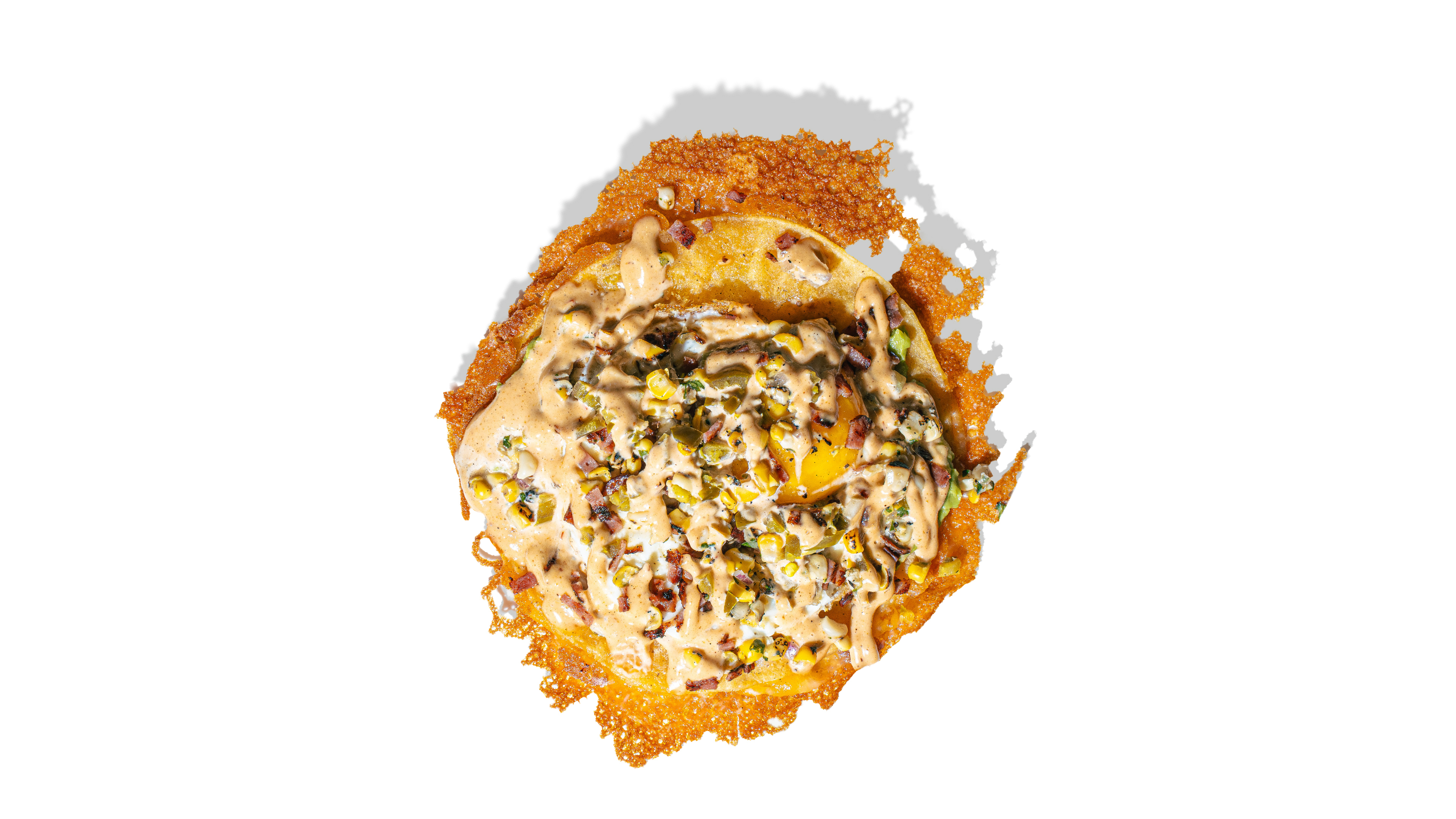 Caesar Smash: crispy parm, baby gem, anchovy aioli.
