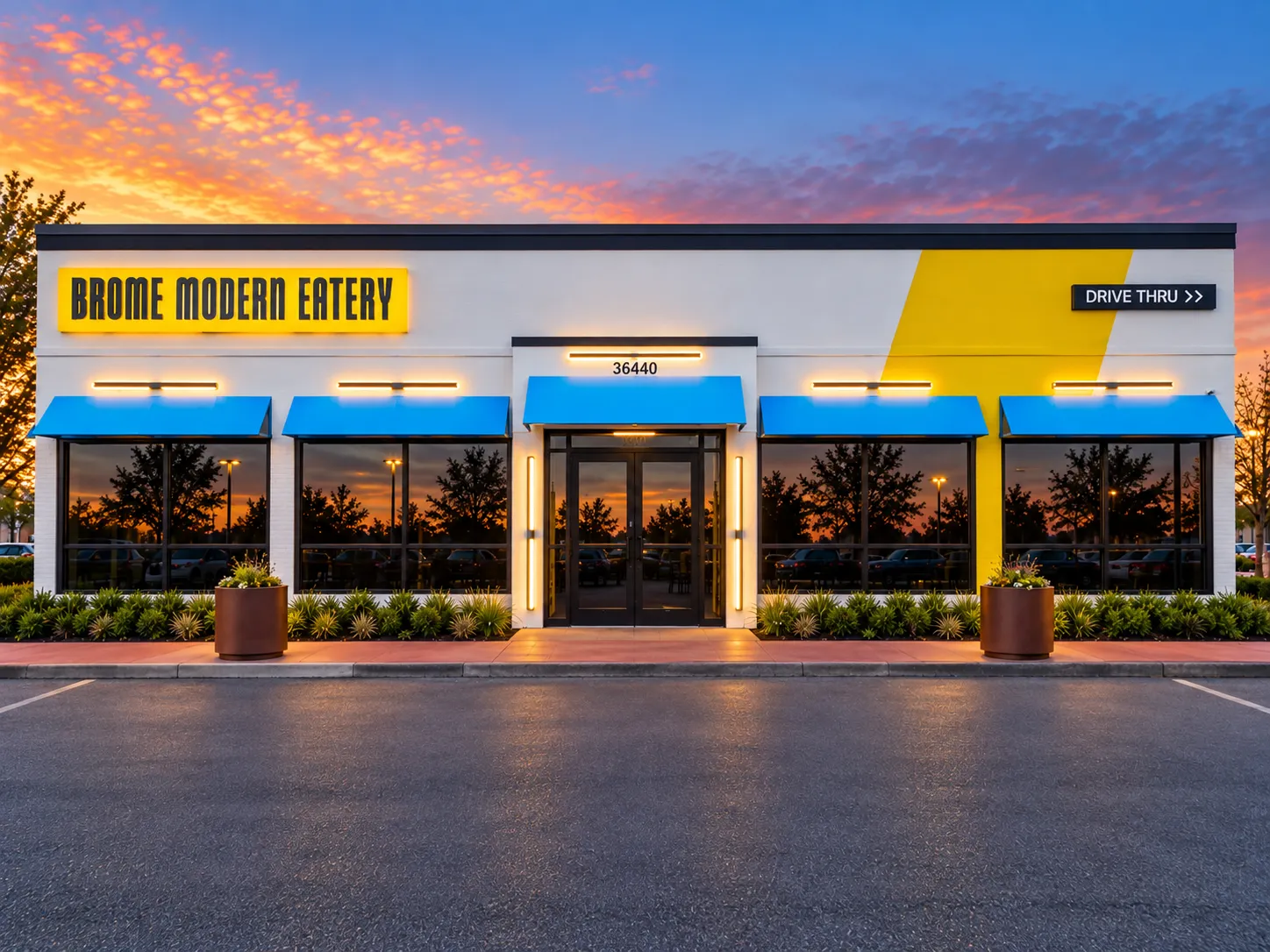 Brome Modern Eatery Westland storefront