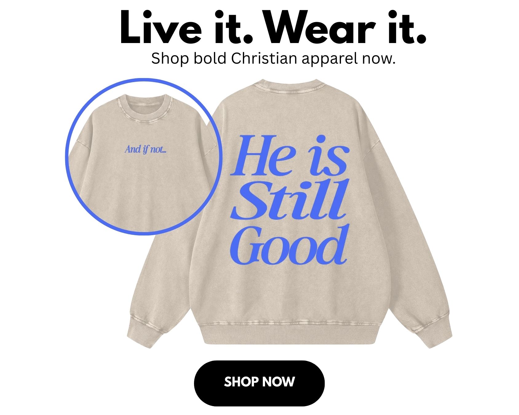 Live t. Wear it. Shop bold Christian apparel now.