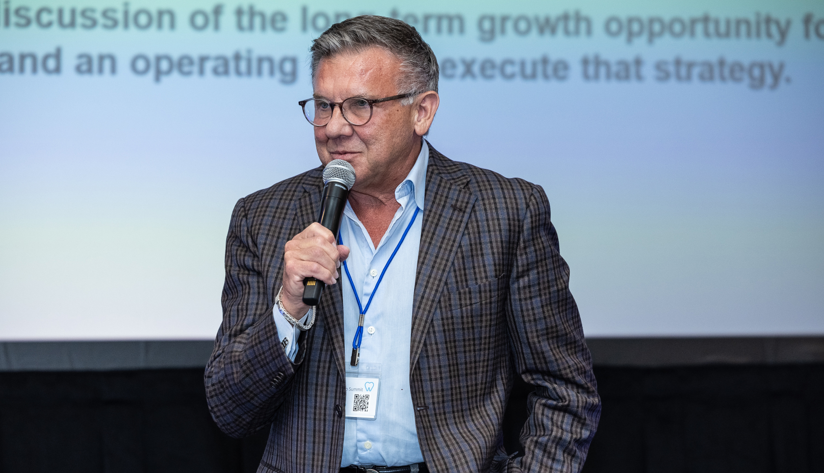 Michael Burcham speaking at an event