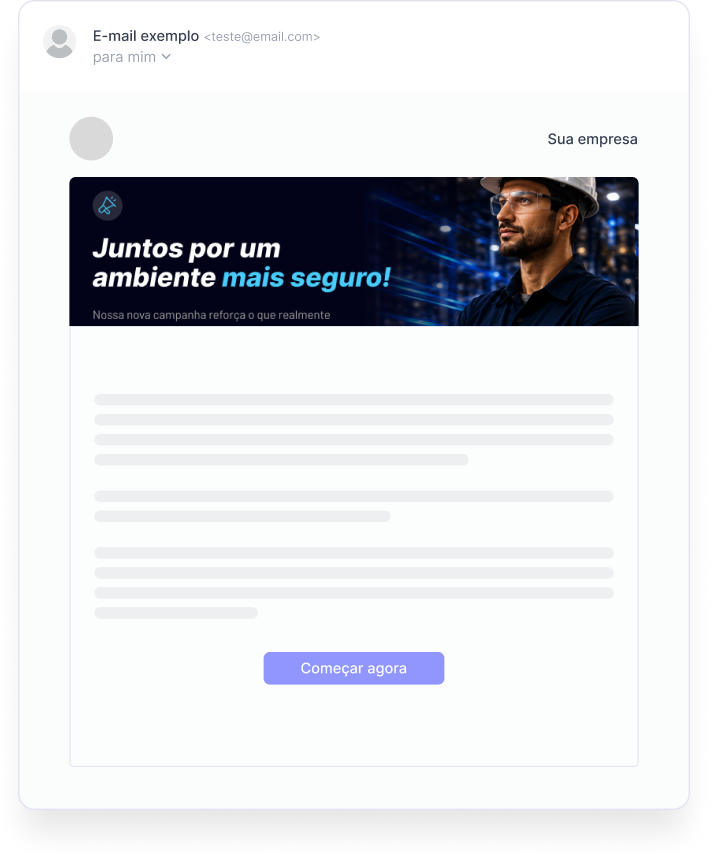 Prévia de e-mail: campanha Juntos por um ambiente mais seguro