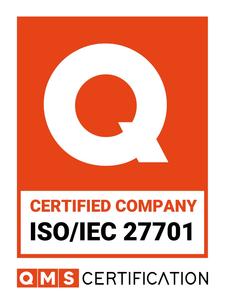 Selo QMS Certification: empresa certificada ISO/IEC 27701
