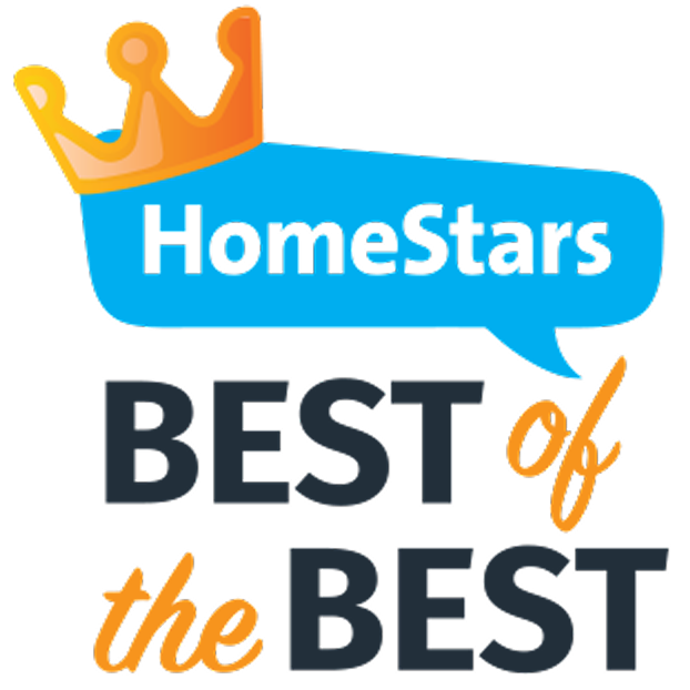 HomeStars Best of the Best logo with a yellow crown on a blue speech bubble.