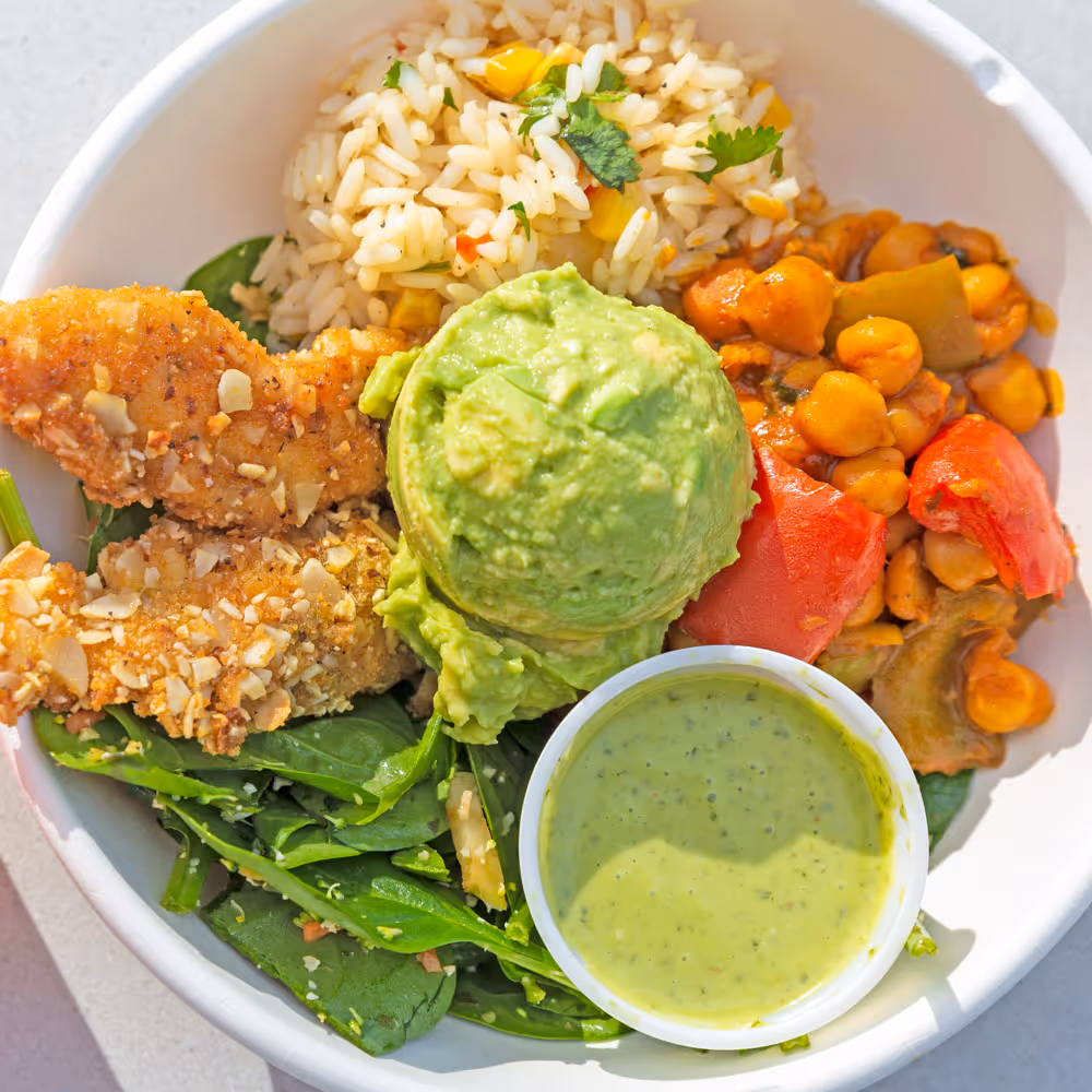 Fresh Kitchen Bowl with Almond Chicken