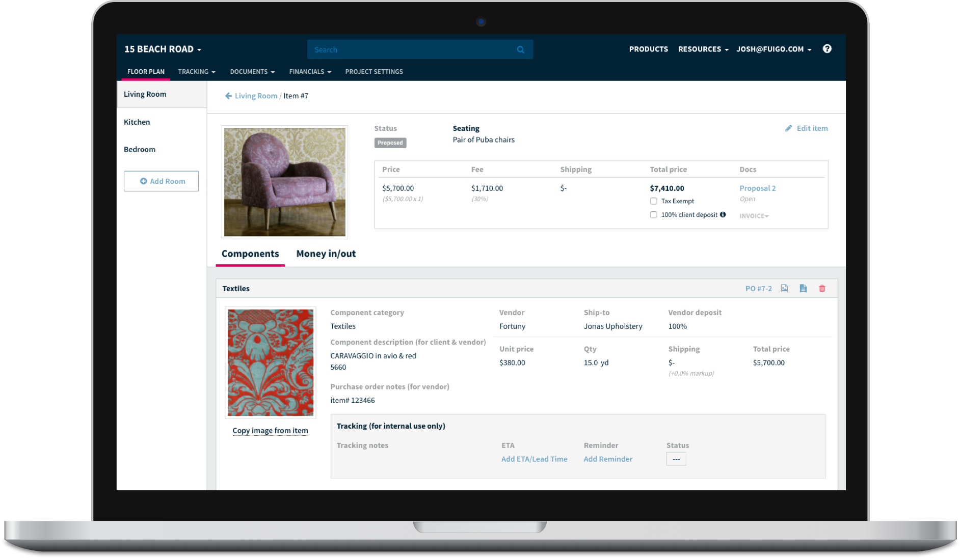 screenshot of Fuigo item detail page