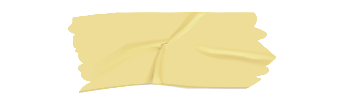 Piece of beige masking tape with creases and slightly torn edges on a transparent background.