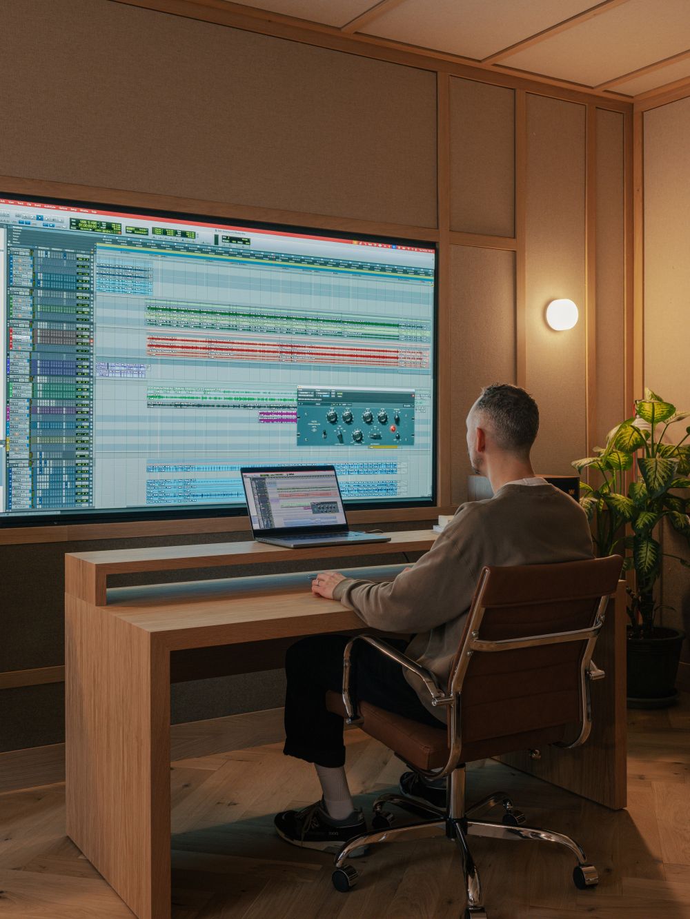 Composer Studio stylish music recording workspace area designed by Benjamin Wilkes in London