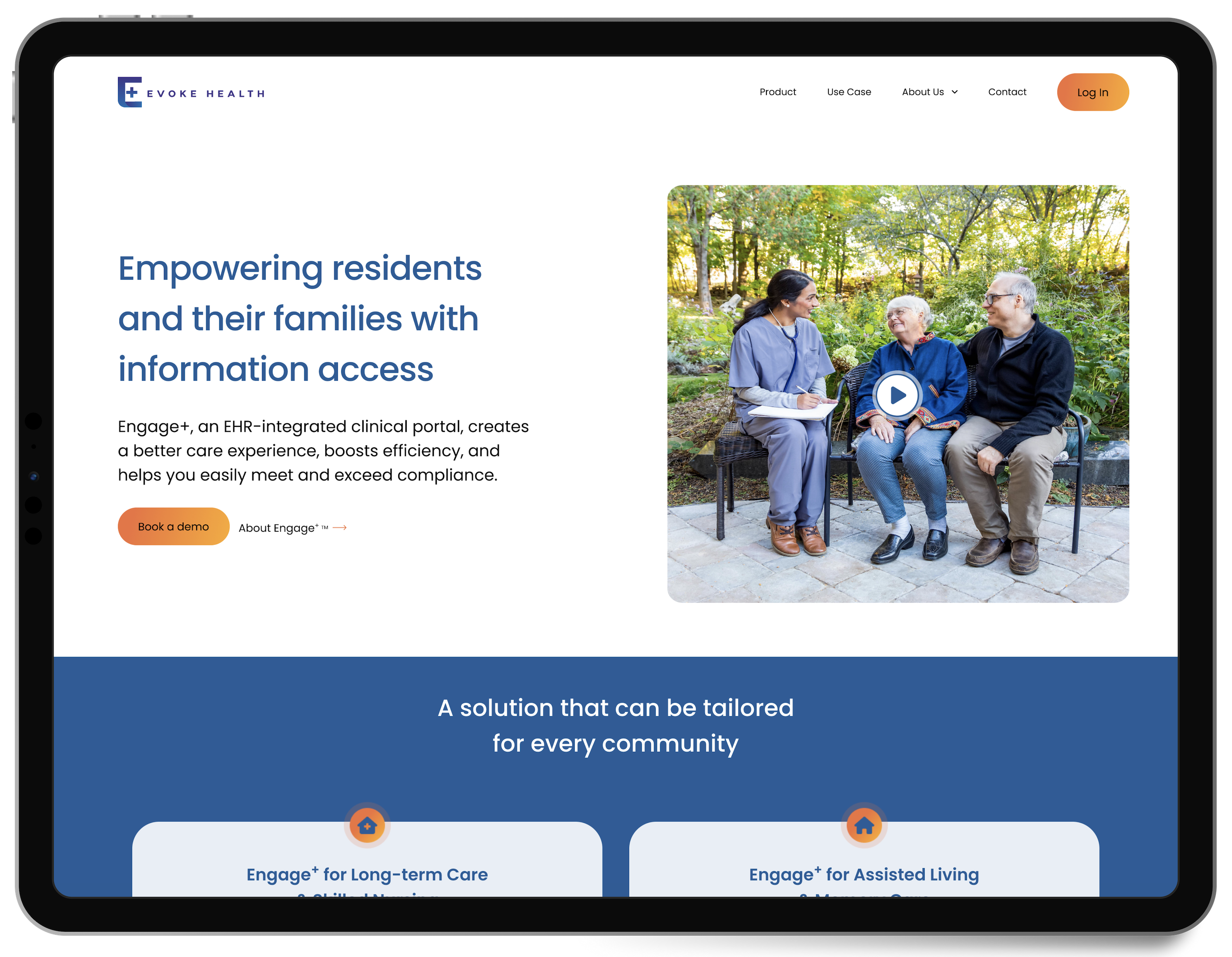 Evoke Health Landing Page
