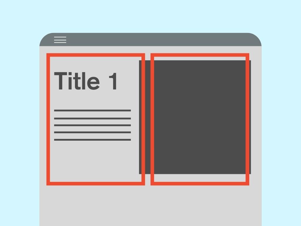 split screen layout