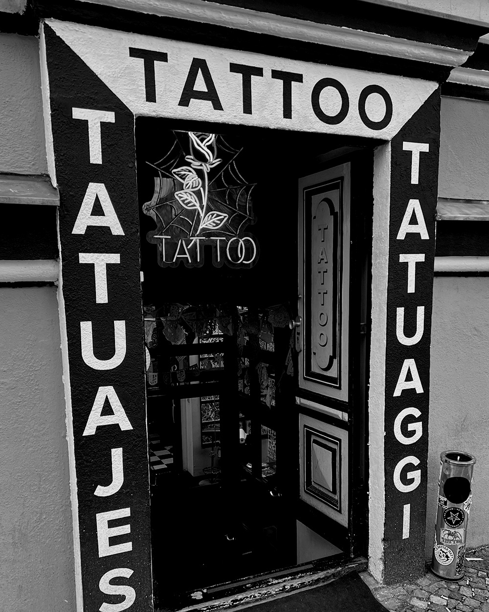 Photo of Spider Web Tattoo's Entrance Door Berlin