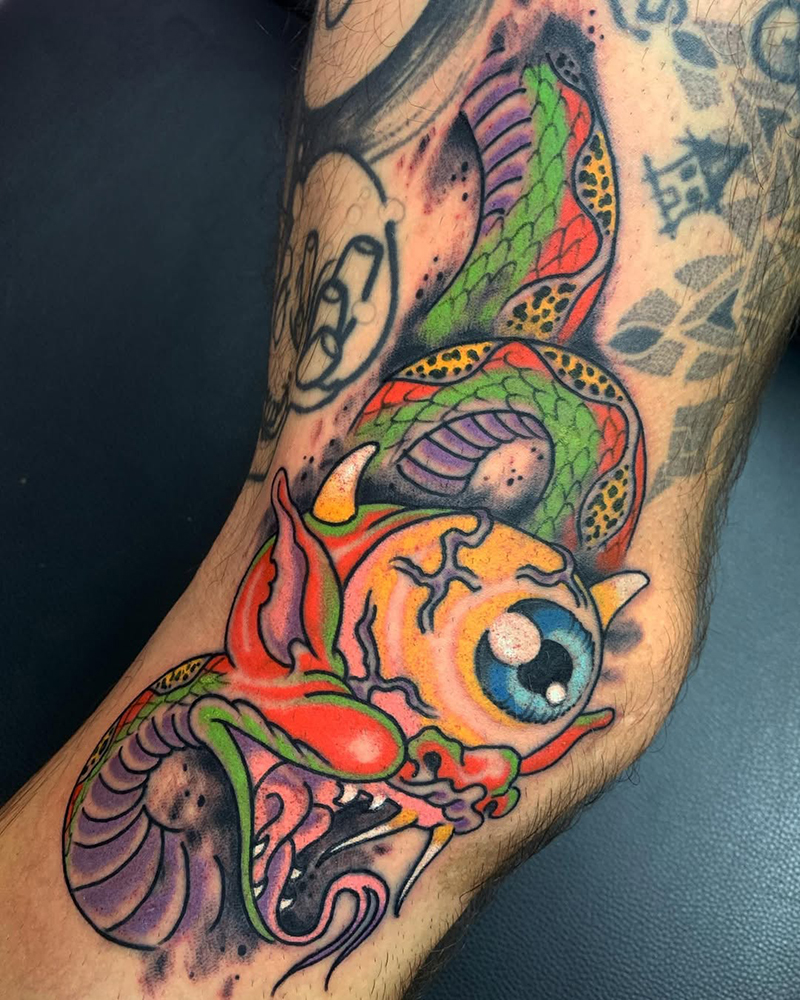 Spad Traditional Hot Stuff Snake Spider Web Tattoo Berlin