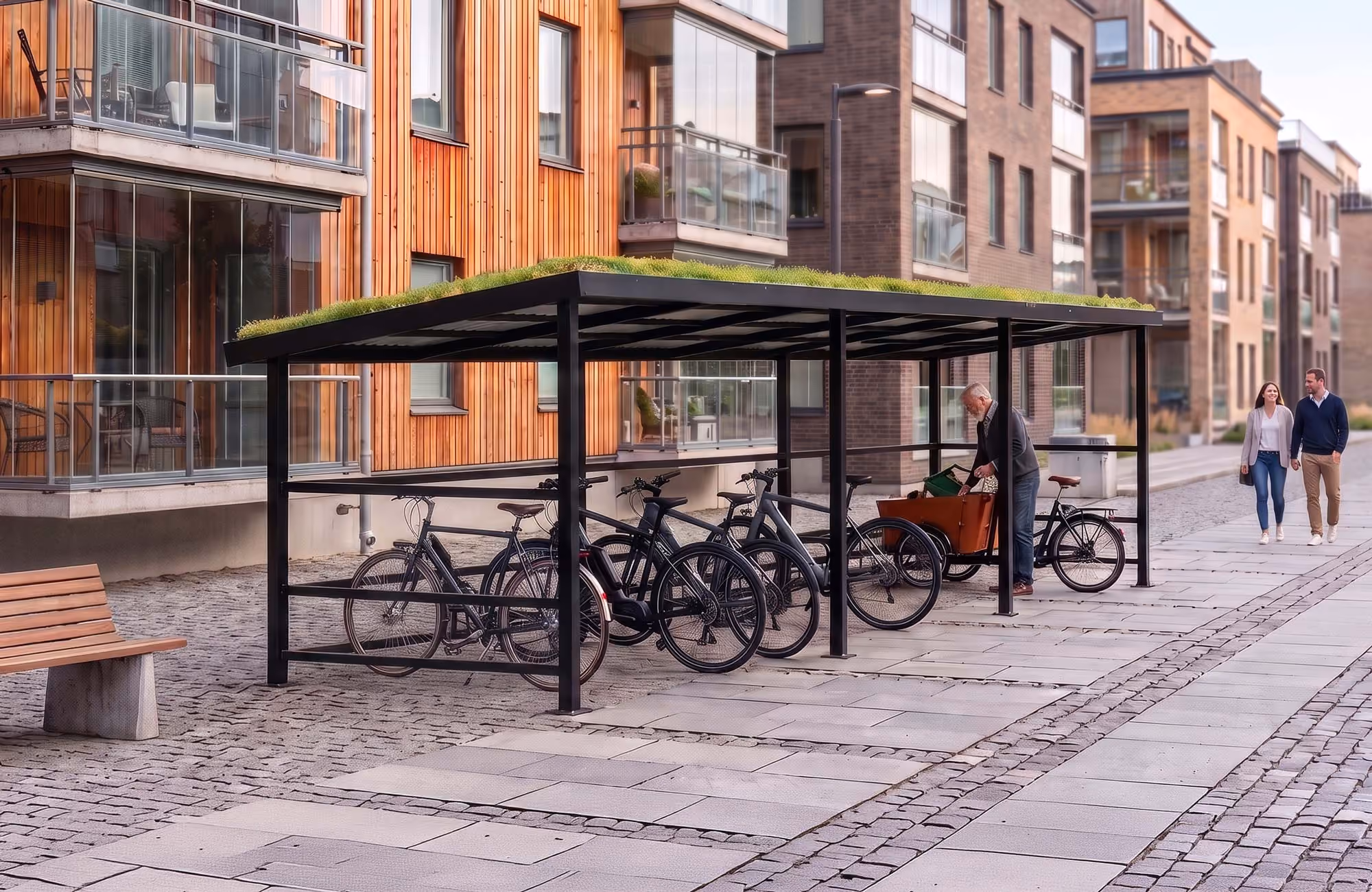 Cover Cykeltak, modulbaserat väderskydd för cyklar