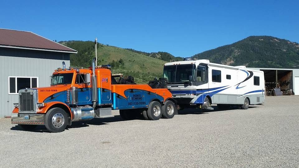 RV towing near Yellowstone and Grand Teton by Ron's Towing