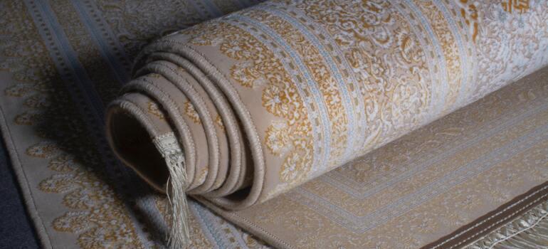 rolled carpet 