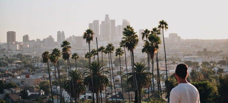 a man waiting for professional movers when moving locally in LA