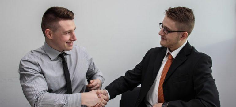 Two men making a good deal