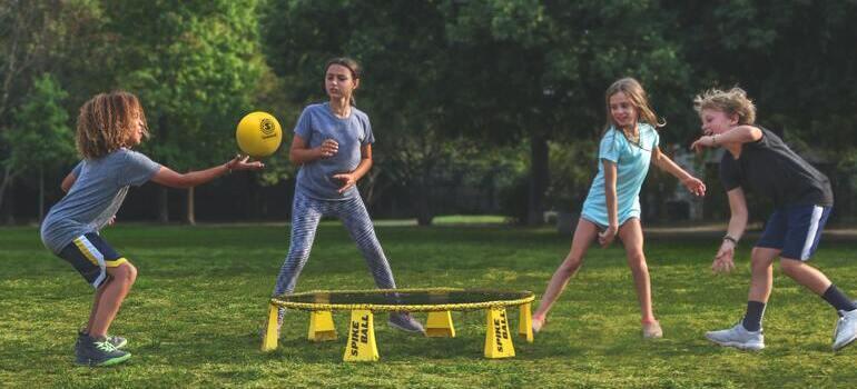 kids playing outside