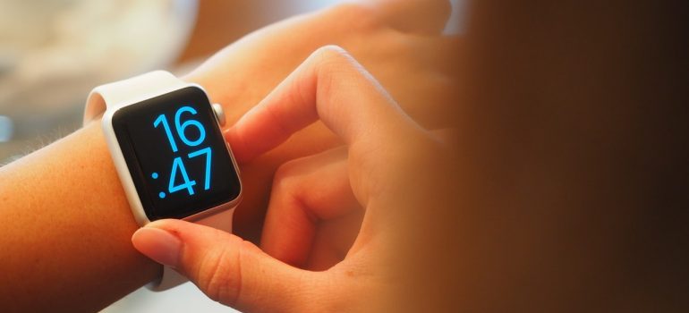 Person looking at the watch