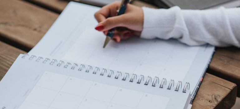 person creating a list