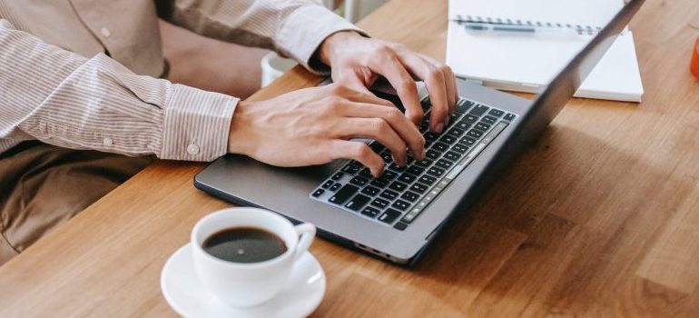 person using a laptop