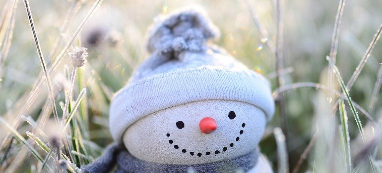 a small snowman