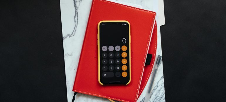 calculator app on the phone