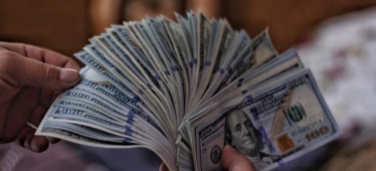 counting dollar bills